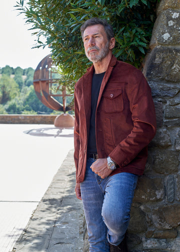 Iconic 500-line velvet jacket